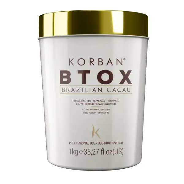 KORBAN Btox Brazilian Cacau Frizz Reduction 1kg – Intense Hair Restoration & Smoothing